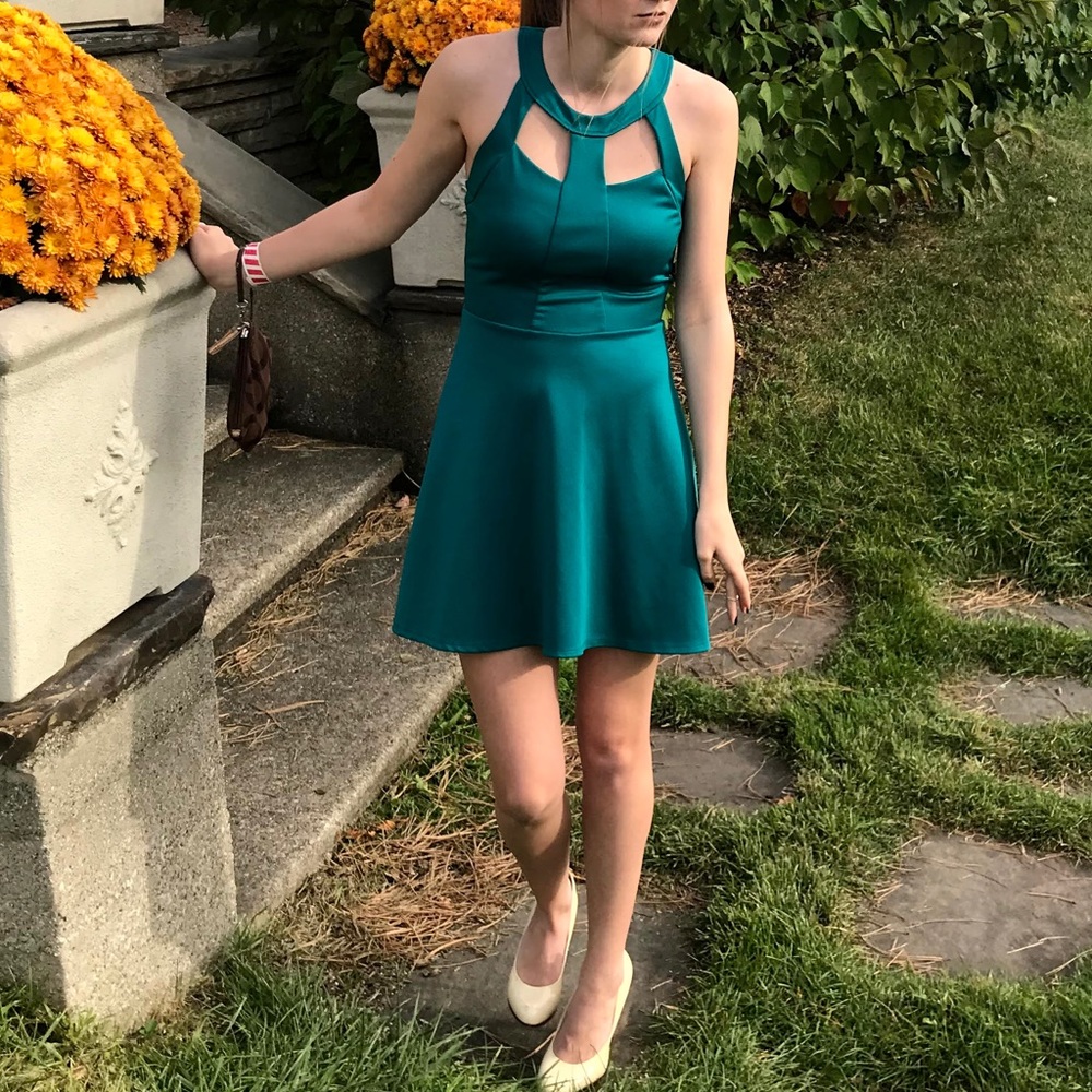 Forest green dress